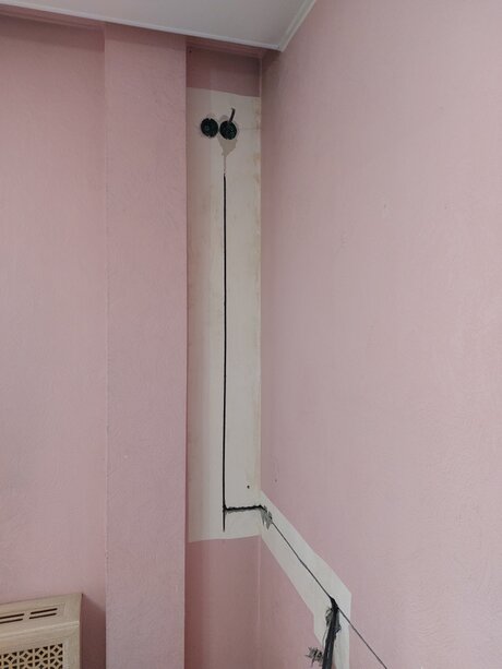 Перенос розеток в комнате, Новосибирск (ул. Кропоткина) Фото 6