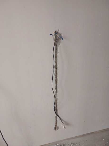 Перенос розеток на кухне, с штроблением и укладкой кабеля. Новосибирск (ул. Тюленина) Фото 0