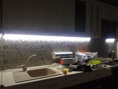 Монтаж светодиодной ленты на кухне, Новосибирск ул. Бориса богаткова Фото 5