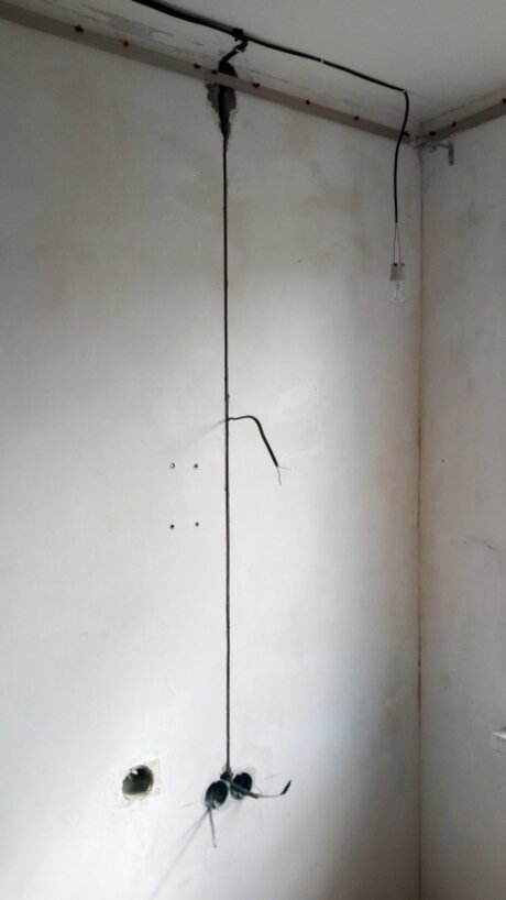 Замена проводки в комнате, Новосибирск (ул. Кошурникова) Фото 2
