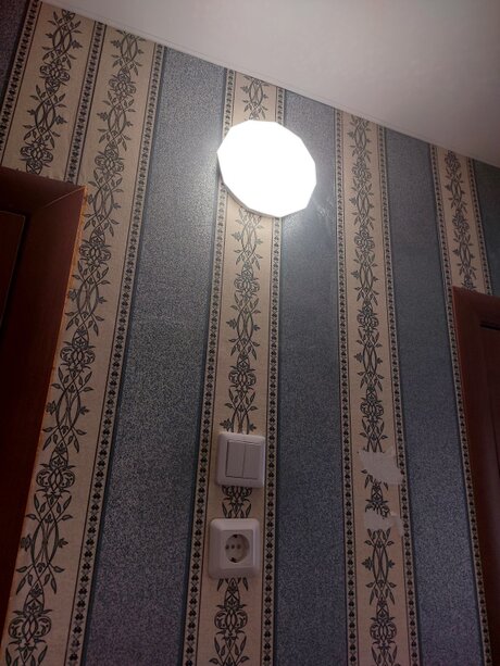 Заменили лампочку на светильник в коридоре, Новосибирск (ул. Плахотного) Фото 3